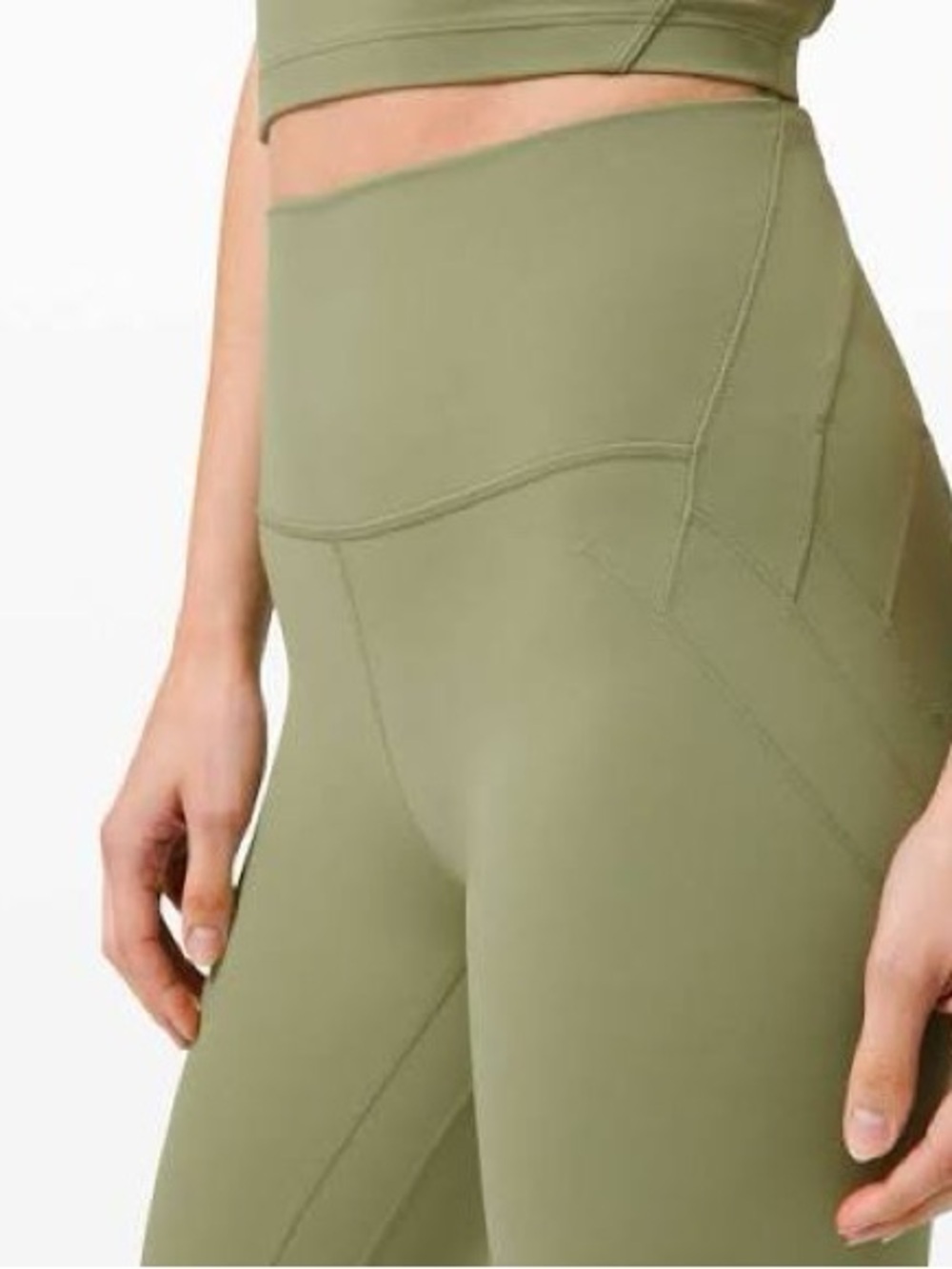 Lululemon Nulu Fold HR Yoga Tight 25”/Color Rosemary Green